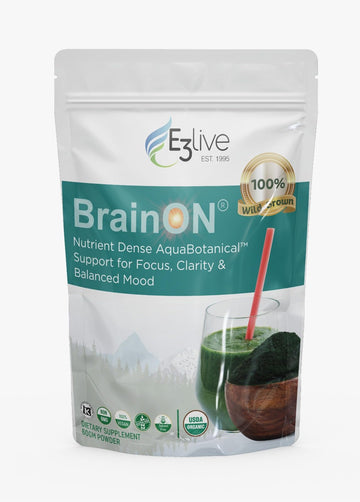 BrainON - Premium Brain Nutrition Blend for Cognitive Support - 60 Gram E3LIVEAu supplements
