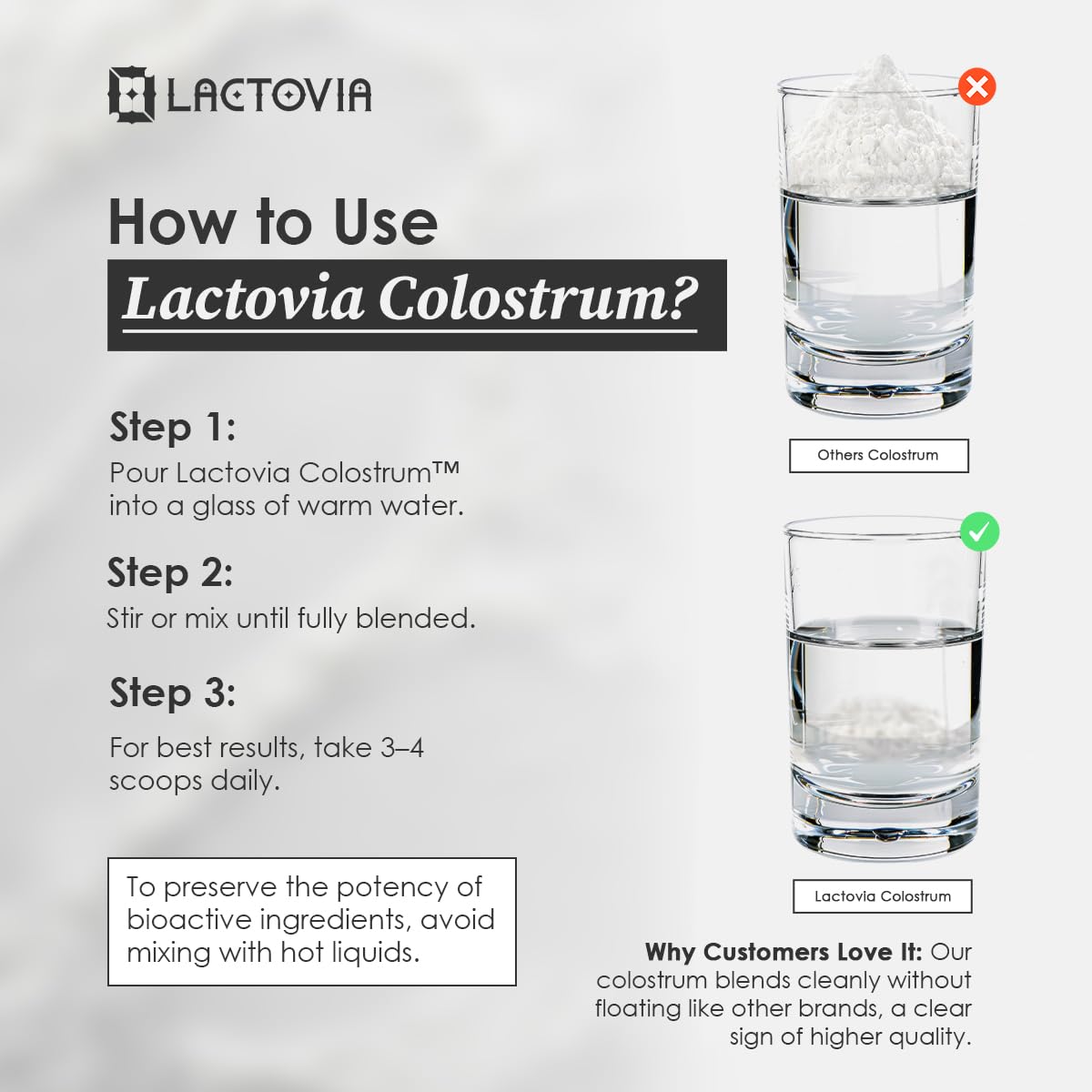 LACTOVIA Bovine Colostrum Powder | Grass-Fed Organic Colostrum Supplement | Gut & Immune Health Support | Raw, Unflavored | Keto, Gluten & Fat-Free | for Women & Men LACTOVIAAu supplements