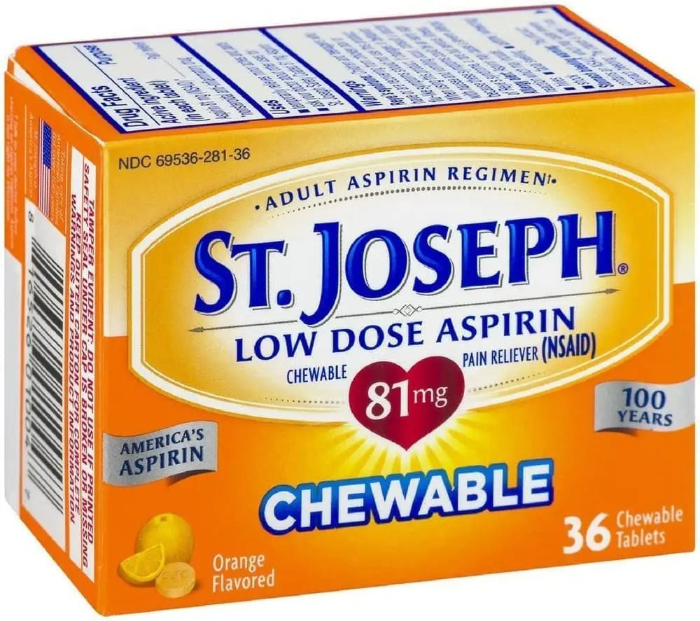 St. Joseph St. Joseph Aspirin Chewable Orange, Orange 36 tabs 81 mg(Pack of 3) St. JosephAu supplements