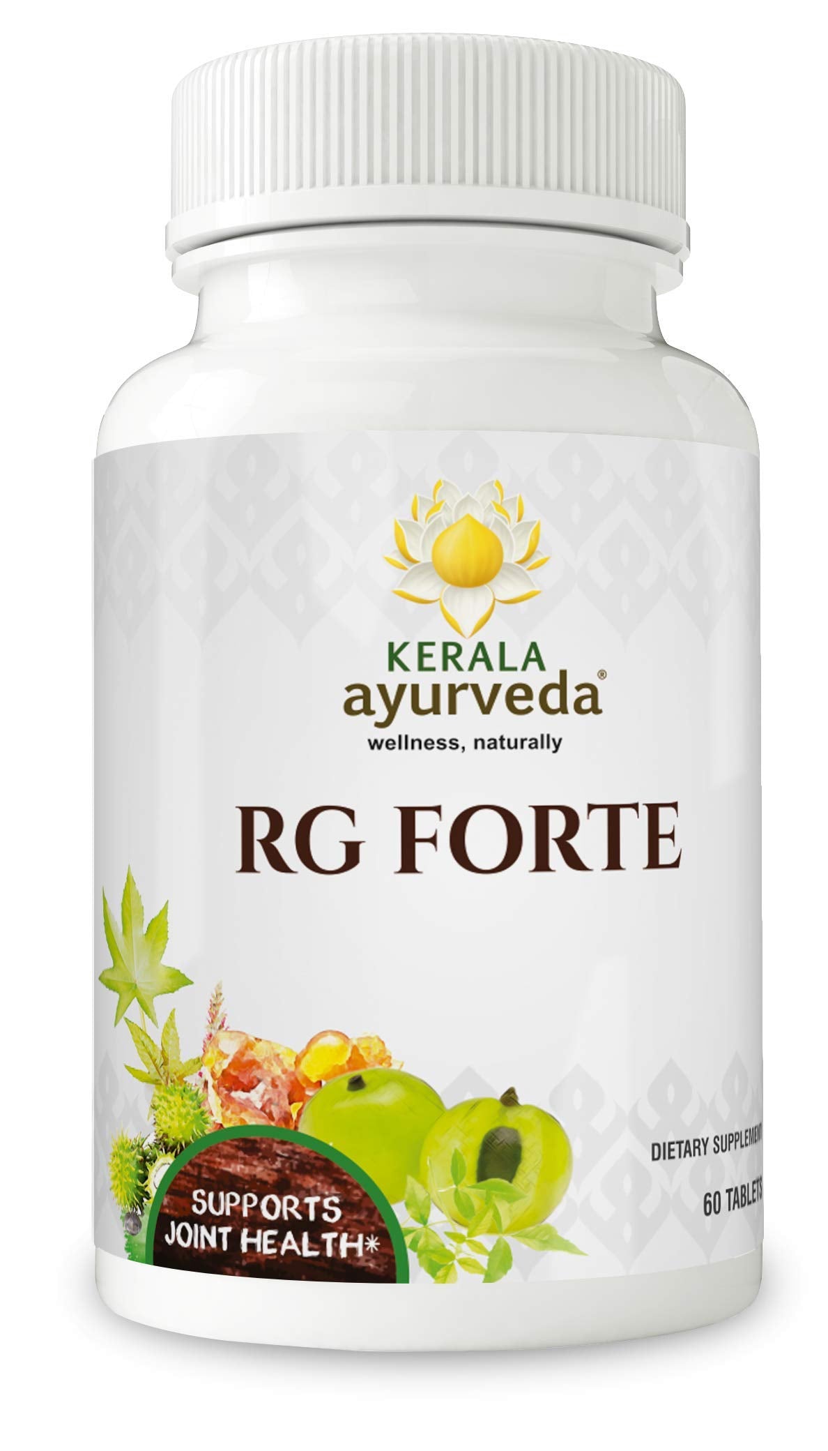 Kerala Ayurveda RG Forte Tablet - Herbal Tablet for Supporting Healthy Joint Function and Balancing Vata & Kapha, 60 Count Kerala AyurvedaAu supplements