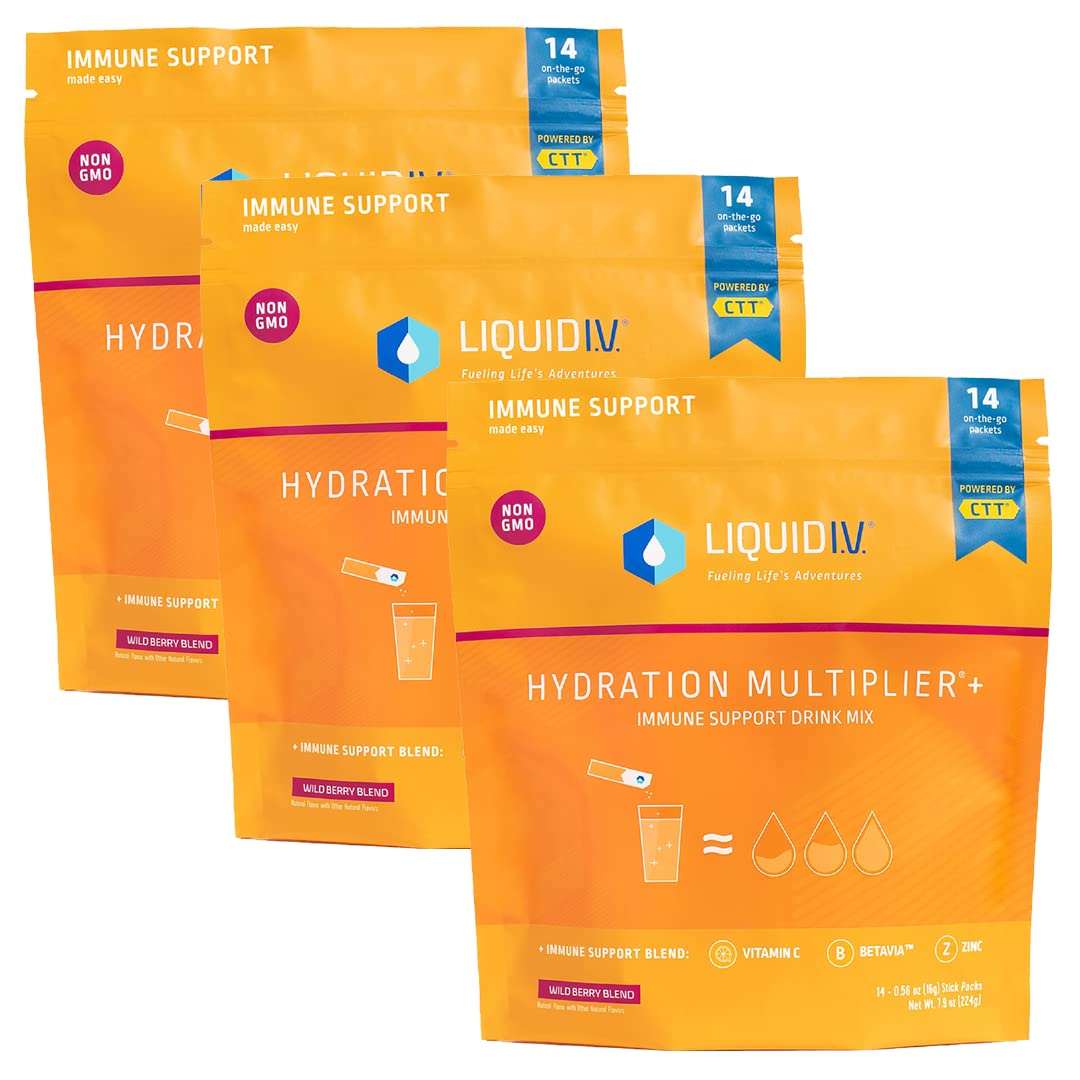 Liquid I.V. Hydration Multiplier + Immune Support -Wild Berry Blend - Hydration Powder Liquid I.V.US supplements