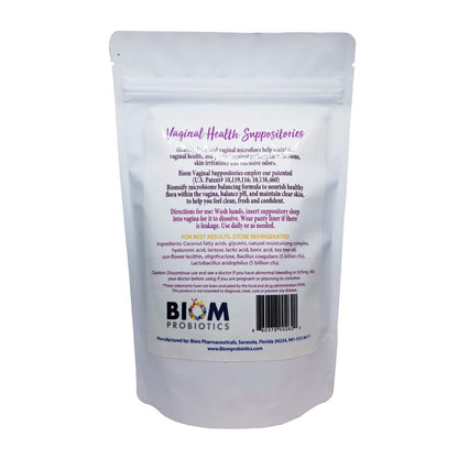 Biom Probiotics Prebiotics Boric acid Suppositories . Feminine Health Probiotic for Infections & pH Essentials VEGAN,PARABEN-FREE (10) Biom ProbioticsUS supplements