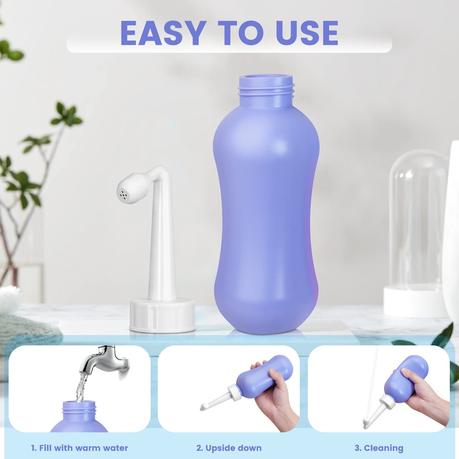 450ml Peri Bottle Postpartum for Feminine Care, 2 Pack Portable Travel Bidet for Toilet, Perineal Bottle VicnKioHAu supplements