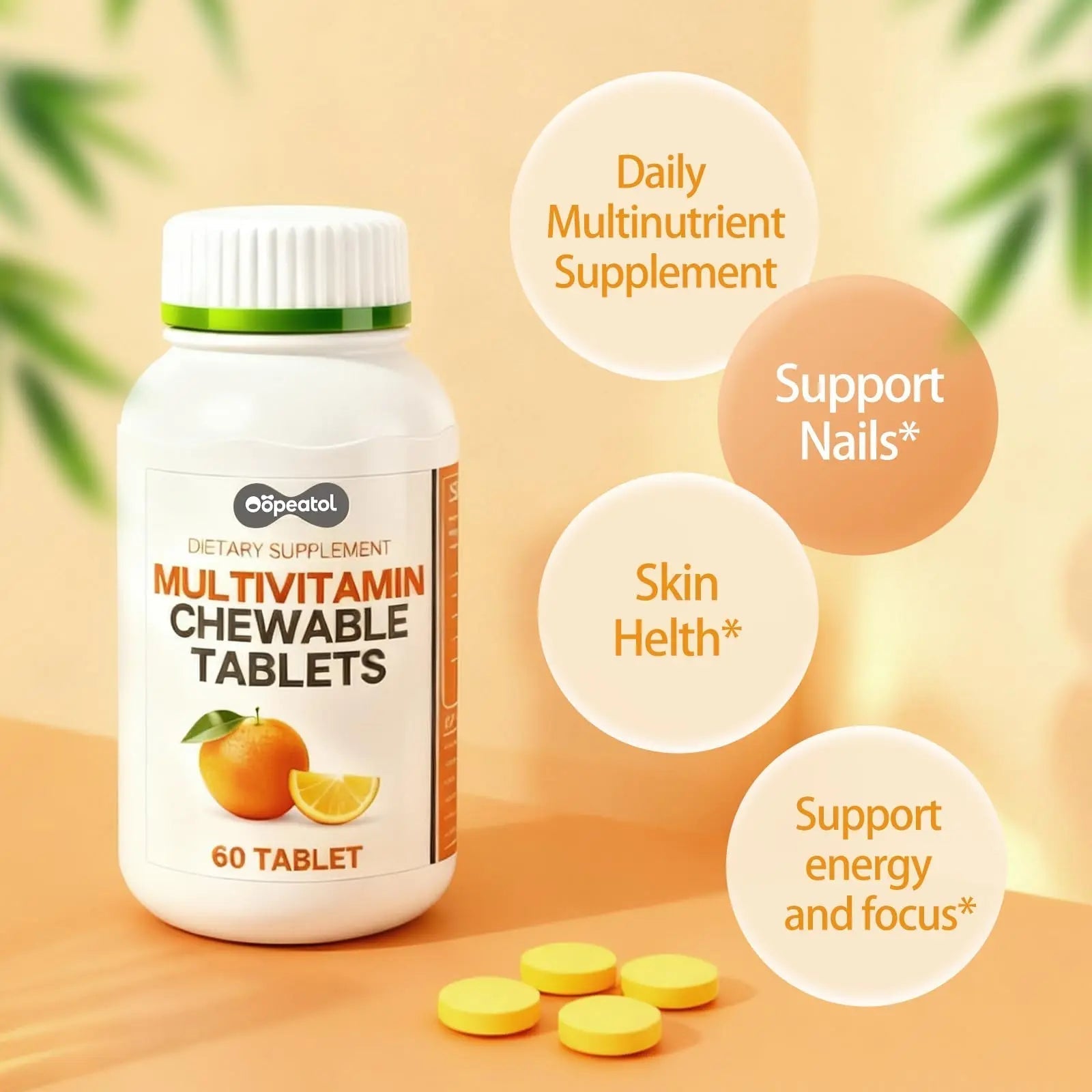Oopeatol Multivitamin for Adults with Vitamin C, D3 & B Vitamins | Daily Increase Body Protection, Energy & Bone and Joint Equilibrium and Health | OopeatolAu supplements