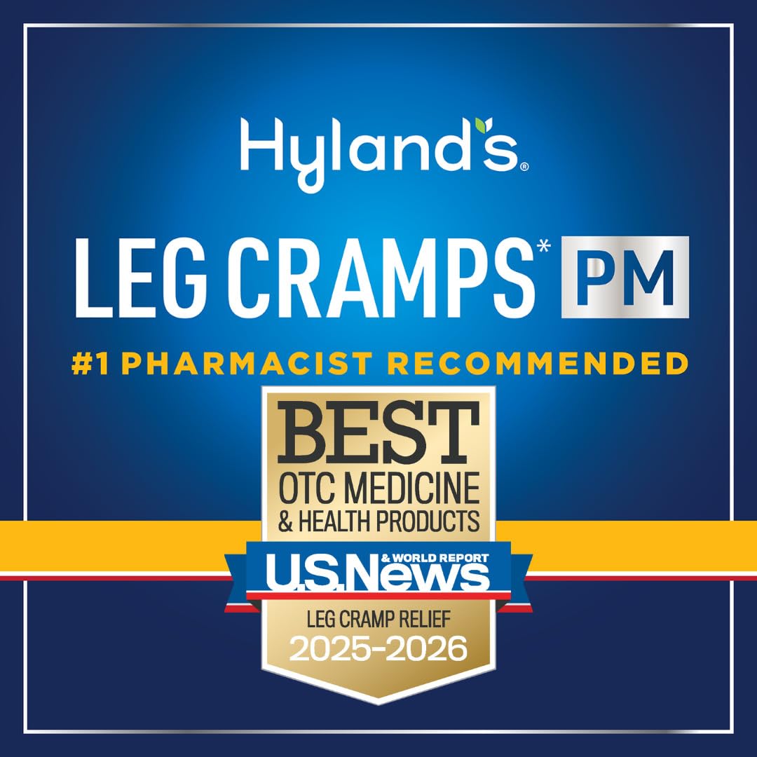Hyland's Leg Cramps PM, Relief of Nighttime Leg, Calf, and Foot Cramps, 50 Quick-Dissolving Tablets 4-Pack (200 Total) Hyland'sAu supplements