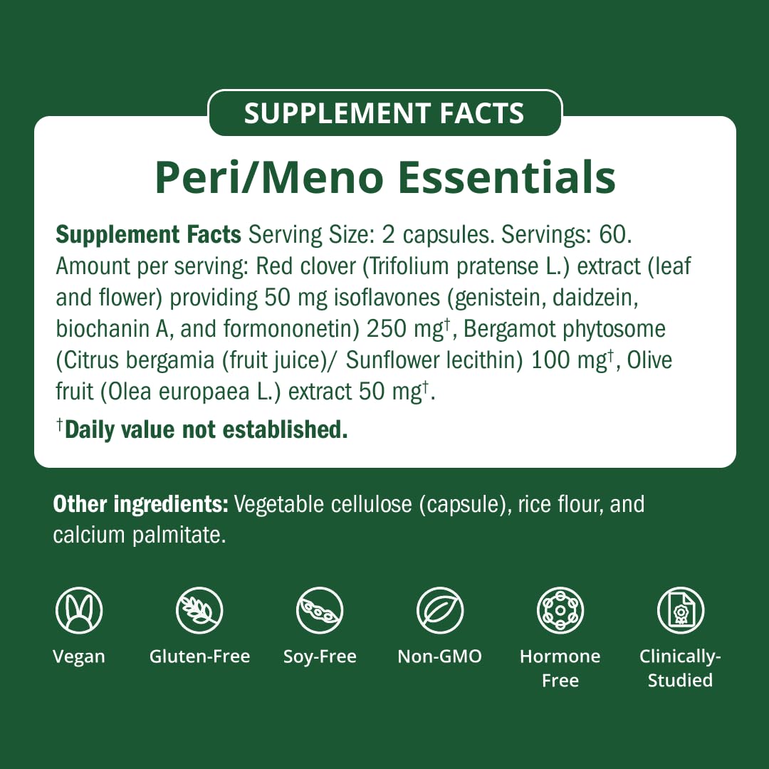 Semaine Peri/Menopause Essentials, 60 Ct. - Fuller Hair, No More Hot Flashes, Hormone Balance, Better Sleep & More - Clinically-Studied, Non-Hormonal Formula SemaineAu supplements