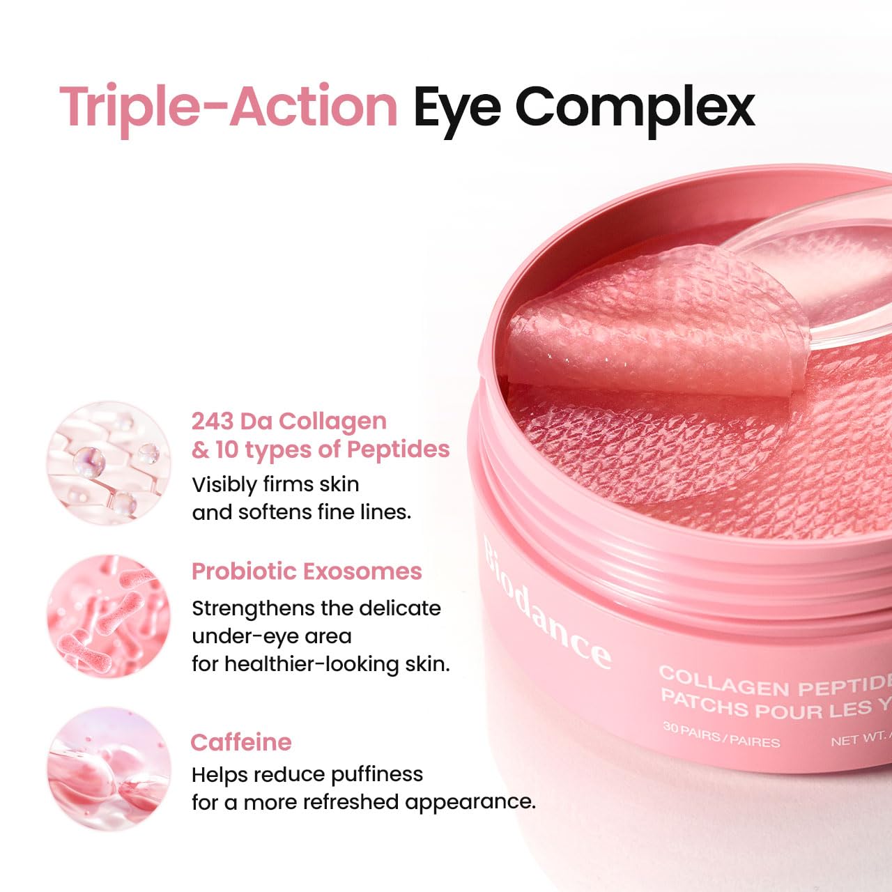 BIODANCE Collagen Peptide Eye Patches, Anti Wrinkle & Smile Line Patches for Face, Under Eye Mask for Fine Lines & Eye Bags, Travel Essentials & Self Care Gifts for Women, Korean Skin Care (60 Count) BIODANCEAu supplements