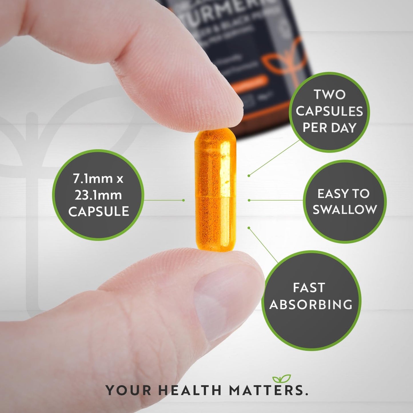 Organic Turmeric 1440mg (High Strength) with Black Pepper & Ginger - 180 Vegan Turmeric NutravitaUS supplements