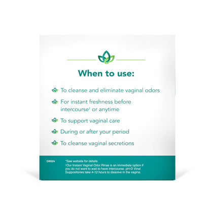 pH-D Feminine Health Support - Instant Odor Rinse with Boric Acid for Vaginal Odor - Vegan, Paraben-Free, Cruelty-Free, 6 Fl Oz Total, (3 Fl Oz, Pack of 2) pH-D Feminine Health SupportUS supplements