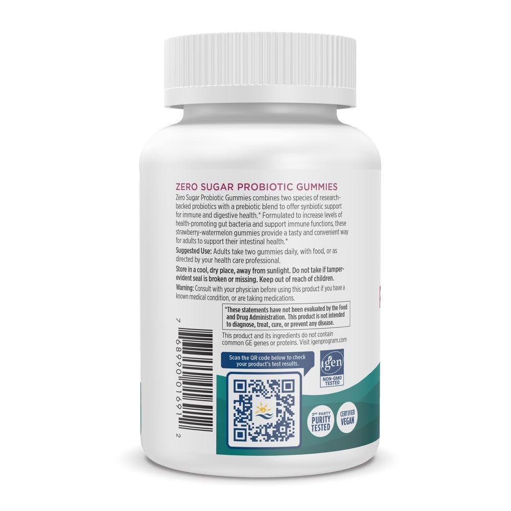 Nordic Naturals Zero Sugar Probiotic Gummies - Strawberry Watermelon Flavor - 40 Gummies - Supports Digestive Wellness & Immune Health - Non-GMO - Third Party Tested - Vegan - 20 Servings Nordic NaturalsAu supplements