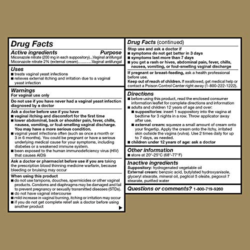 GoodSense Miconazole Nitrate Vaginal Suppositories (200 mg) and Miconazole Nitrate Cream (2%) GoodSenseAu supplements