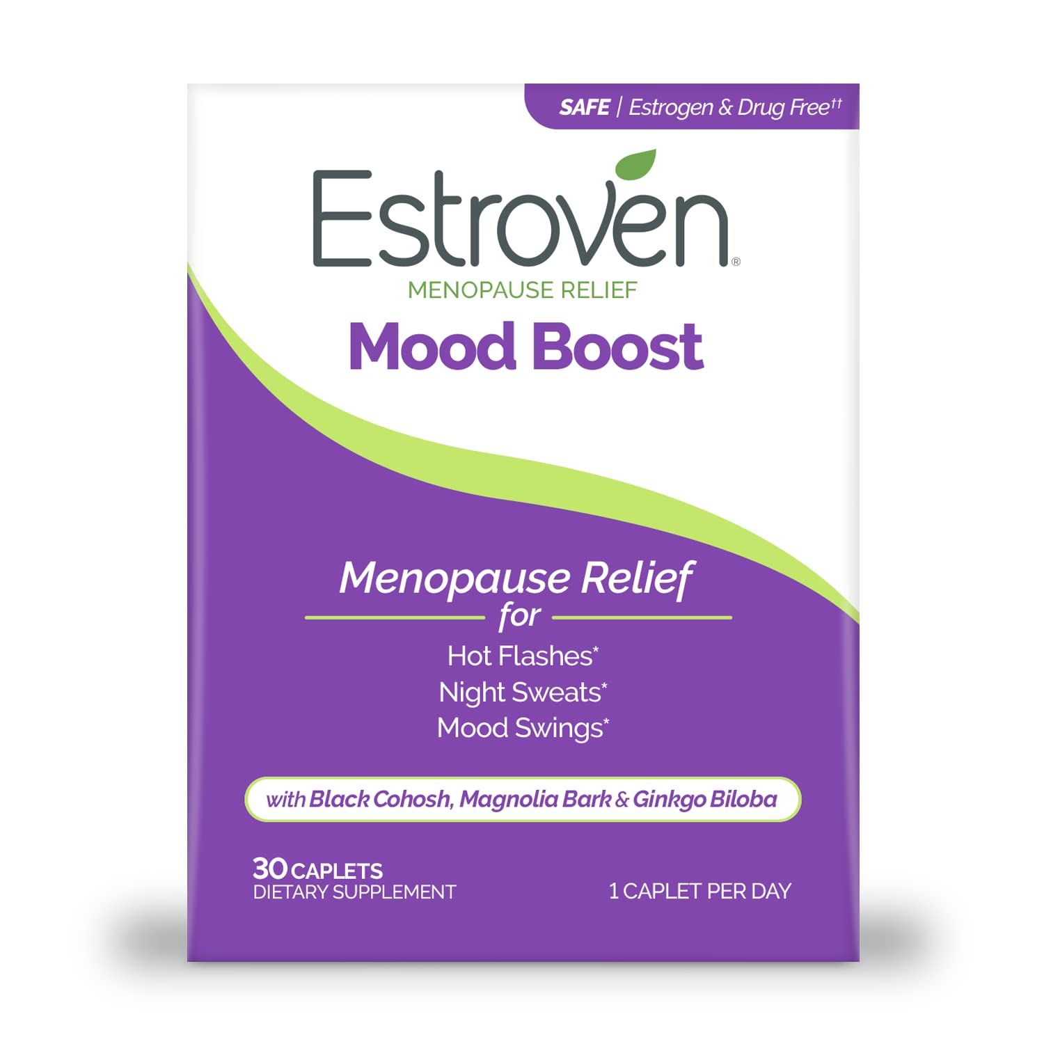 Estroven Mood Boost for Menopause Relief, Helps Reduce Hot Flashes & Night Sweats, Helps Manage Mood Swings, 30 Count EstrovenAu supplements