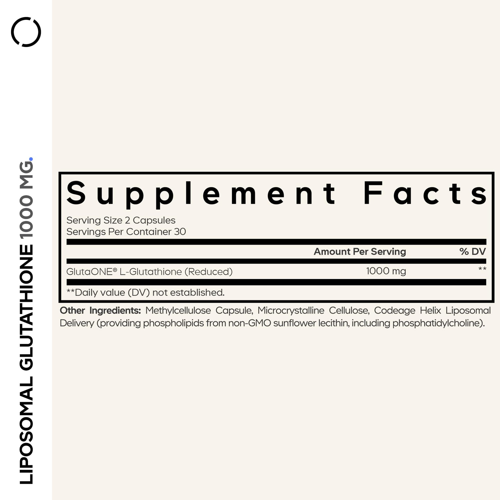 Codeage Liposomal Glutathione 1000 mg Supplement, High-Potency Reduced L-Glutathione - Liposomal Delivery - Phospholipids - Non-GMO, Gluten-Free - 60 Capsules CodeageAu supplements