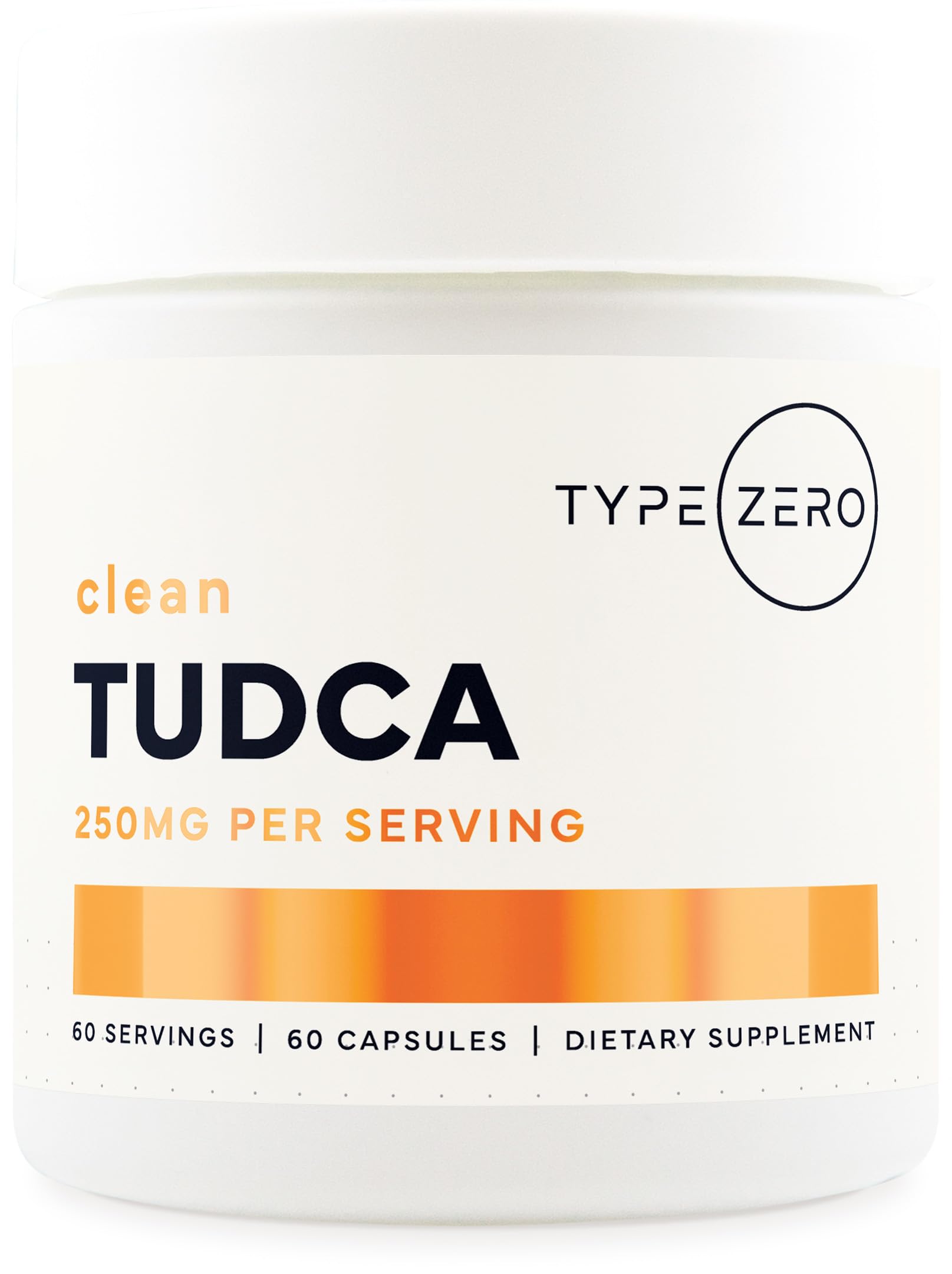 Type Zero Clean TUDCA Capsules 250mg - Pure Tauroursodeoxycholic Acid Supplement - Bile Salt Derivative - 60 Capsules, 60 Servings Type ZeroUS supplements