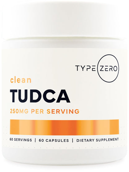 Type Zero Clean TUDCA Capsules 250mg - Pure Tauroursodeoxycholic Acid Supplement - Bile Salt Derivative - 60 Capsules, 60 Servings Type ZeroUS supplements
