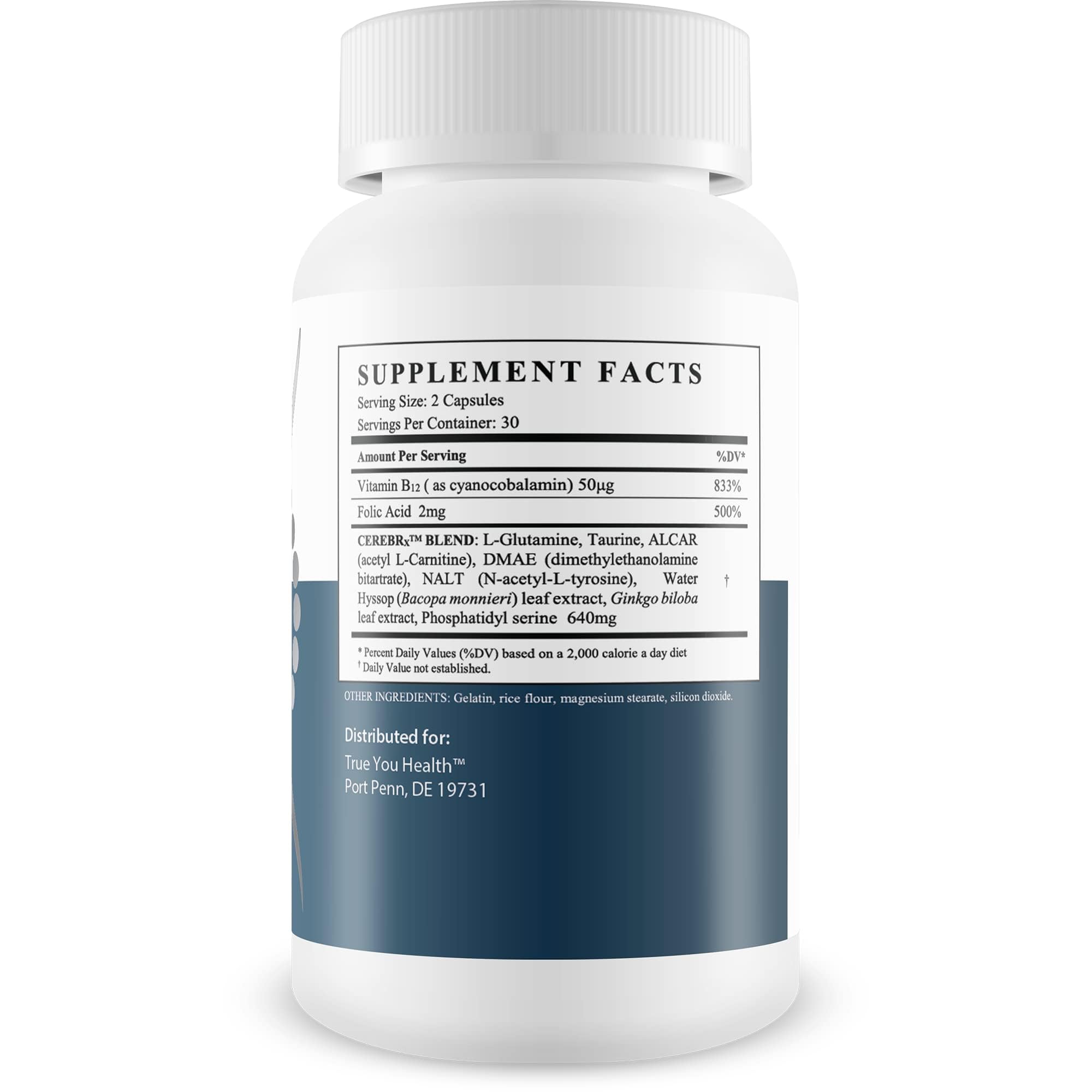 Advanced Memory Formula - by True You Health - Our Best Memory & Brain Formula - Formulated with Ginkgo Biloba and Other Premium Ingredients for Cognitive Performance, Focus, and Clarity True You HealthAu supplements