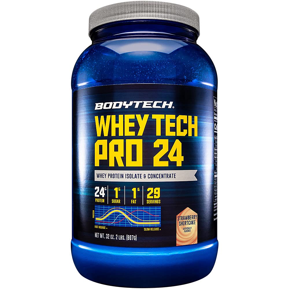 BODYTECH Whey Tech Pro 24 Protein Powder - Protein Enzyme Blend with BCAA's BODYTECHUS supplements