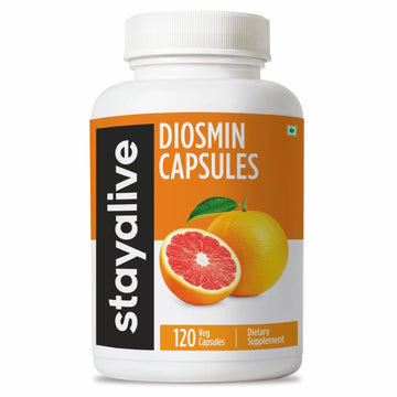 STAY ALIVE Pure Diosmin Complex 1000mg Formula, 120 Capsules, Citrus Bioflavonoids Rich Fruit Extract, 2 Month Supply, 100% Vegetarian, Non-GMO & Gluten Free Diosmin Supplement STAY ALIVEAu supplements