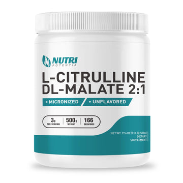 L-Citrulline Dl-Malate 2:1 Powder 500g, Pure L Citrulline Malate Supplement Preworkout NUTRI POTENTIAAu supplements