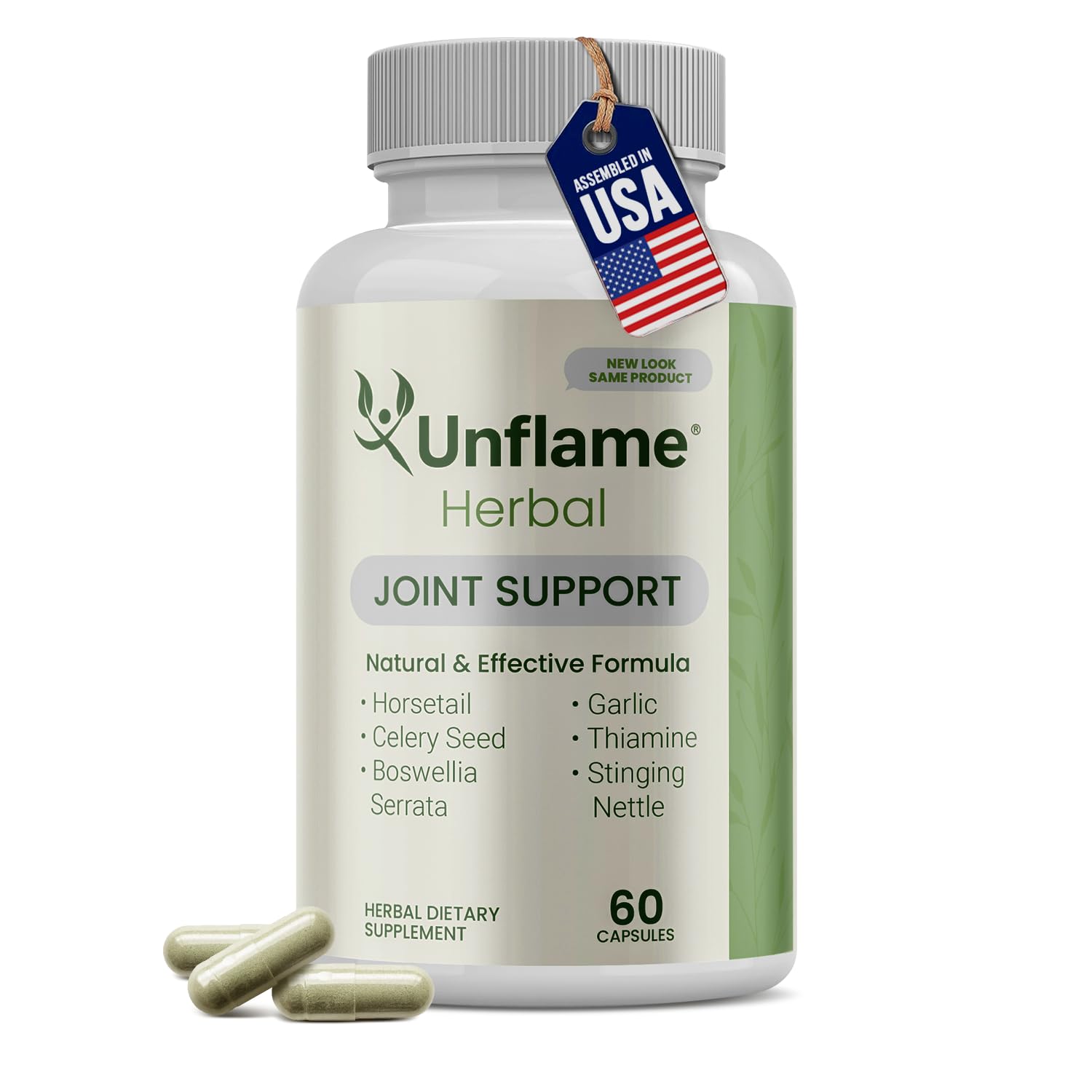 Unflame Herbal Supplement – Botanical Support for Joints, Back, and Muscles – 60 Capsules – Natural Herbal Blend – Dietary Supplement UnflameAu supplements