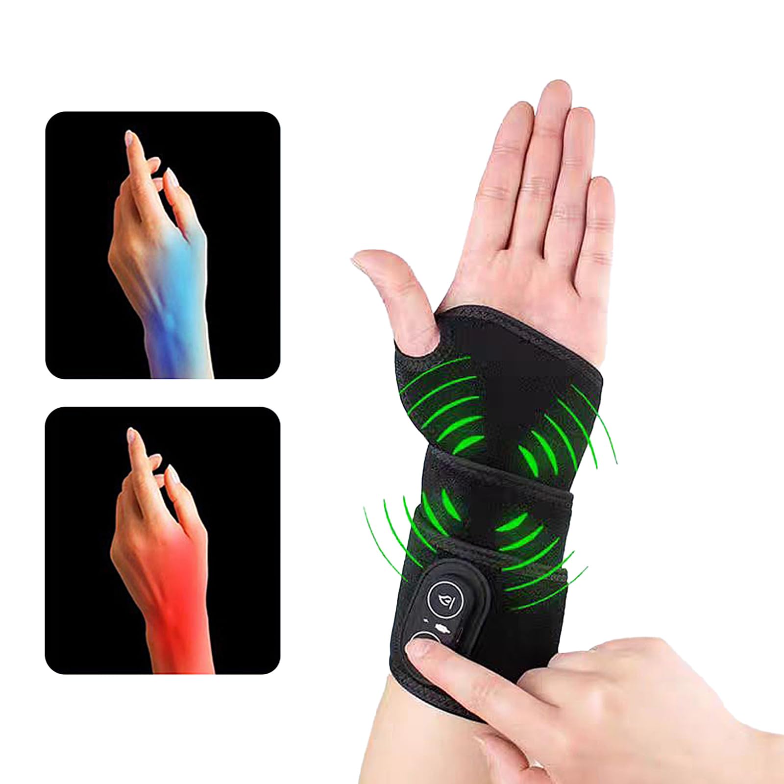 ZMHWANY Rechargeable Cordless Wrist Massager with Heat and Compression, 3000mAh Battery for Arthritis Carpal Tunnel Pain Relief, Wireless Heating Pad Ideal for Seniors ZMHWANYAu supplements