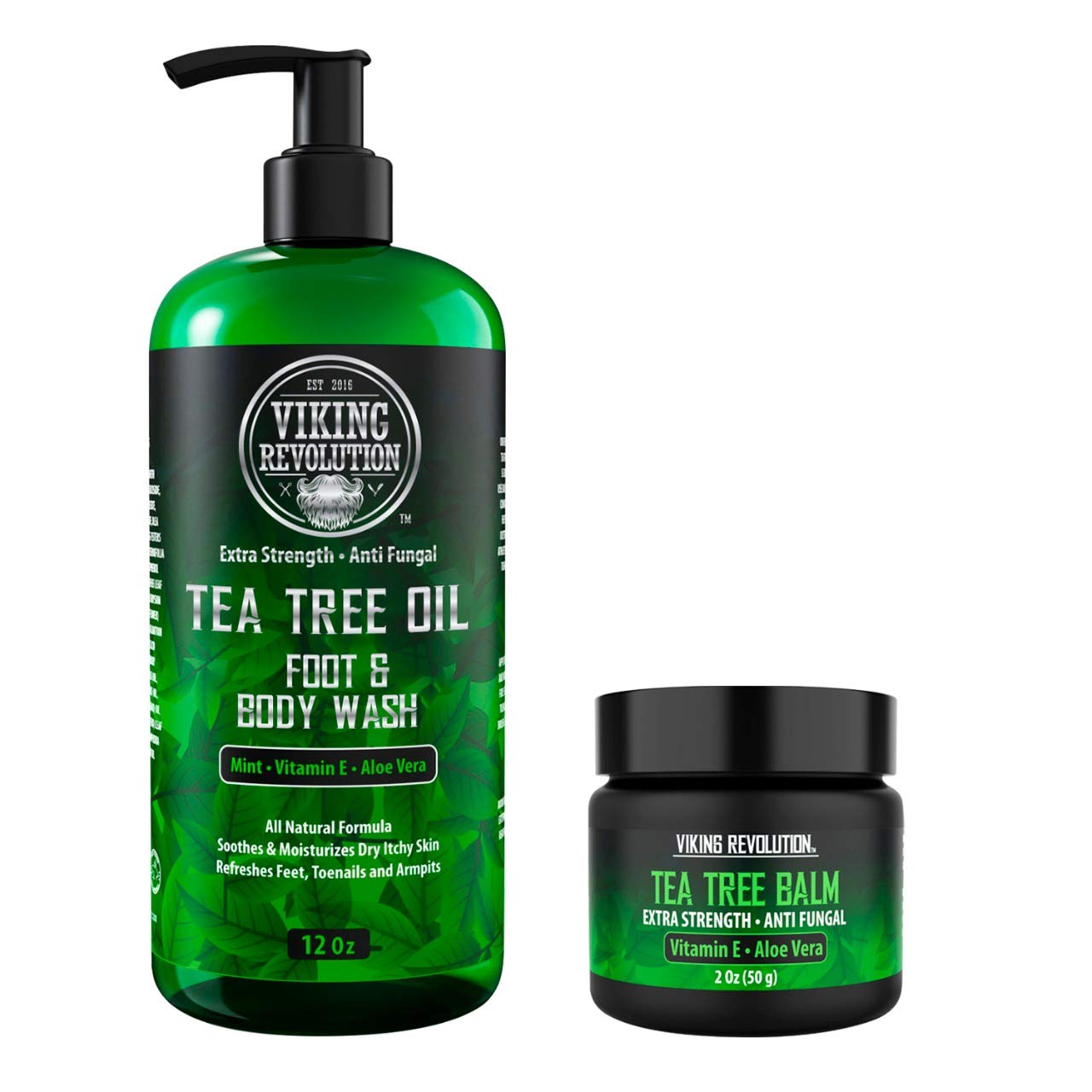 Viking Revolution Skin Cleaning Agent Tea Tree Kit for Men - Tea Tree Oil Set with Body Viking RevolutionUS supplements