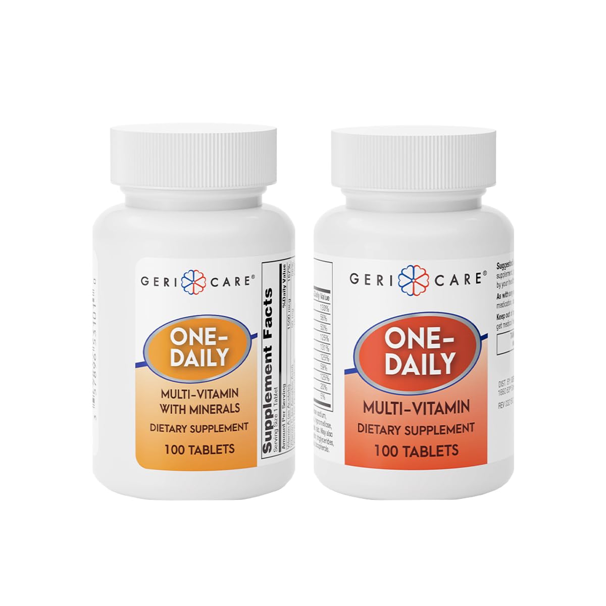 GeriCare One-Daily Multi-Vitamin & One-Daily Multi-Vitamin + Minerals Bundle – Complete Daily Nutritional Support with Essential Minerals for Energy GeriCareUS supplements