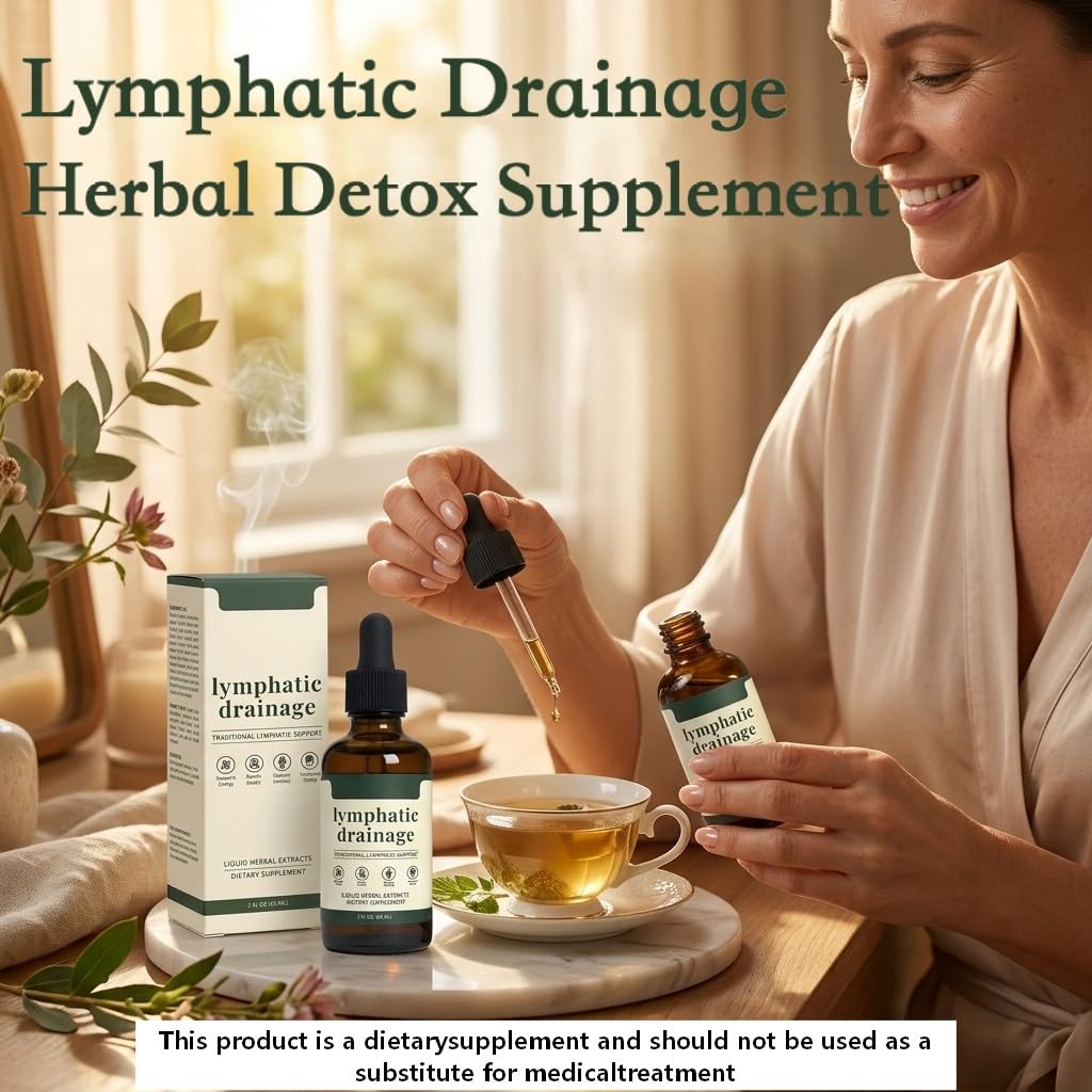 Sentk Organic Lymphatic Drainage Drops, Liposomal Herbal Blend – Supports Lymph System, Reduces Swelling, Boosts Immunity & Vitality, Enhance Clarity, Portable Dropper Design, 2 fl oz (2 Pack) SentkAu supplements