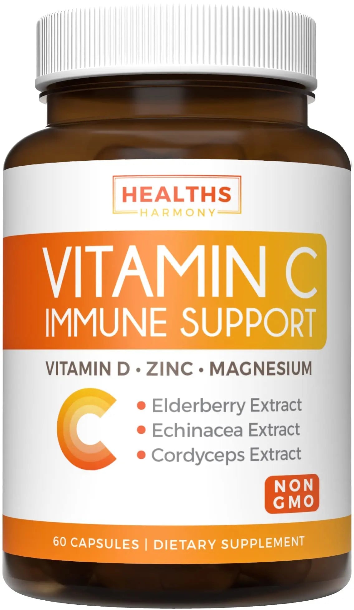 Super Greens & Vitamin C (1-Month Supply) Greens & C Synergy Bundle of Organic Super Greens Powder - Complete Superfood (60 Capsules) & & Vitamin C Immune Support (60 Vegetarian Caps)(Non-GMO) Healths Harmonynz supplements