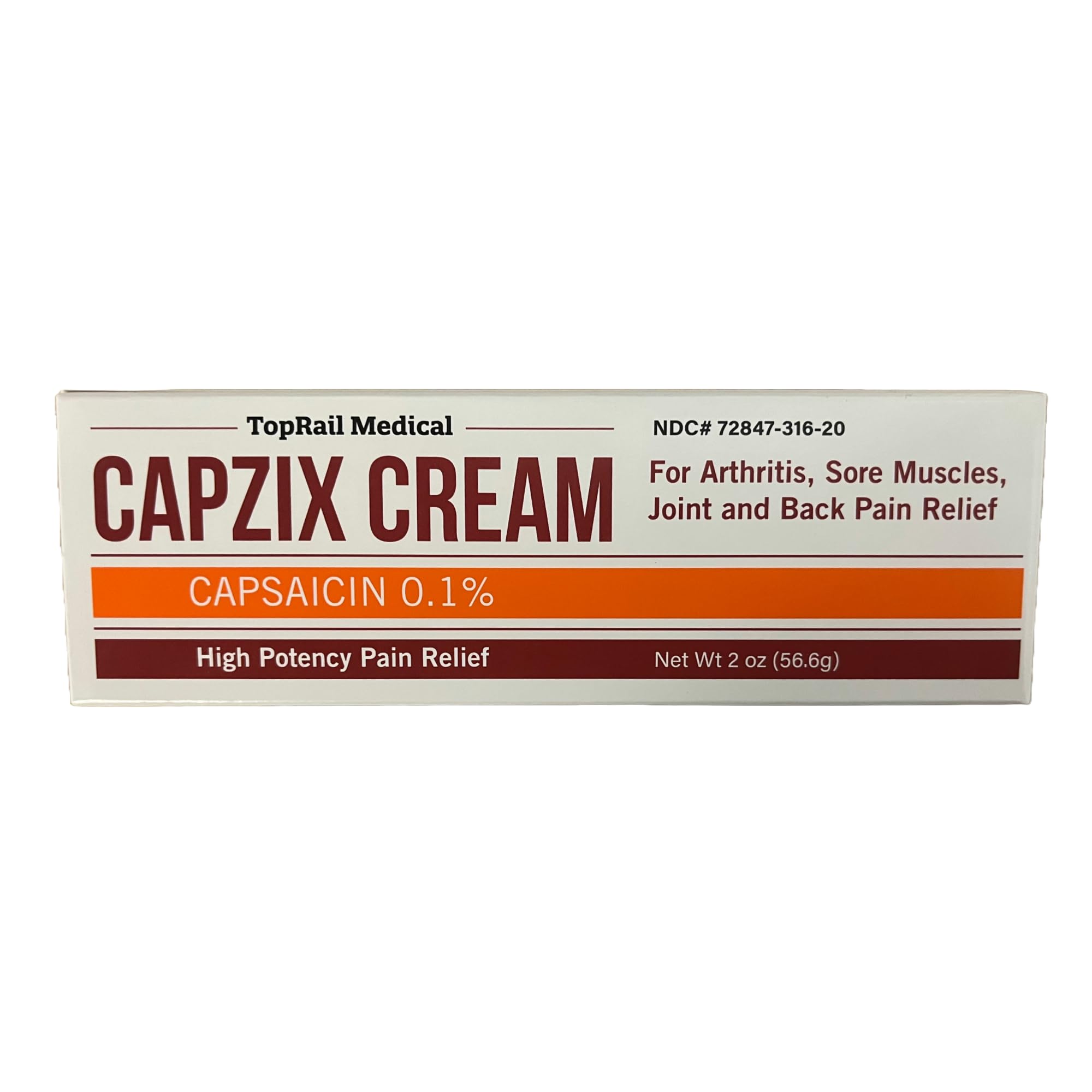 Capzix Cream for Pain Relief 2 OZ Capsaicin .1% High Potency/ Maximum Strength CAPZIX CREAMAu supplements