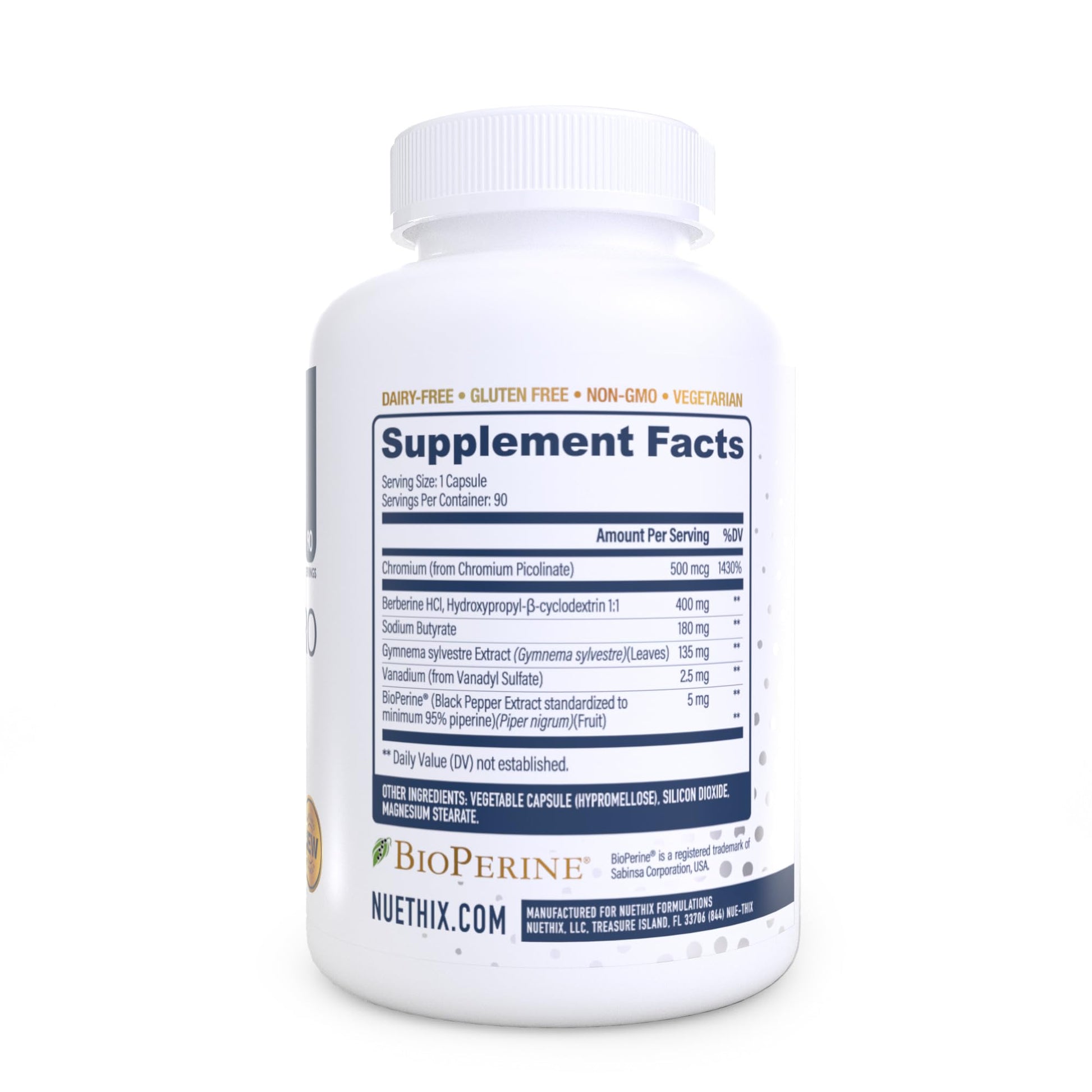 NuEthix Formulations GDA-MAX PRO, Double Berbine HCL Supplement, Supports Glucose Metabolism, Weight Management, Immune Support, Heart Health - Non GMO, Gluten Free, Dairy Free, 90 Count NuEthix FormulationsAu supplements