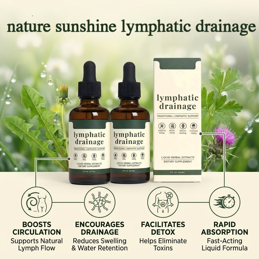 Sentk Organic Lymphatic Drainage Drops, Liposomal Herbal Blend – Supports Lymph System, Reduces Swelling, Boosts Immunity & Vitality, Enhance Clarity, Portable Dropper Design, 2 fl oz (2 Pack) SentkAu supplements