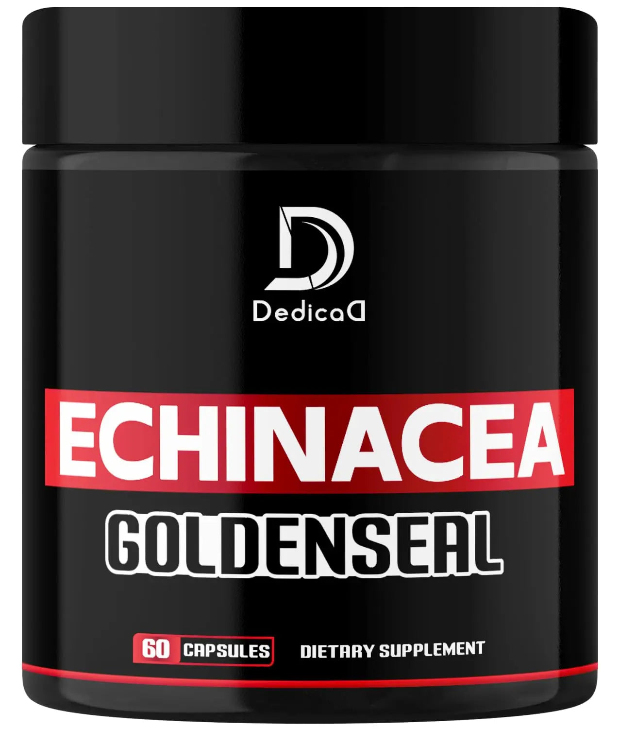 DEDICAD 1000mg Echinacea Goldenseal Capsules - Support Immune System, Well-Being & Overal Health - 60 Veggie Capsules - Non-GMO, Gluten-Free DEDICADAu supplements
