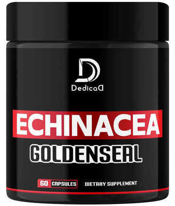 DEDICAD 1000mg Echinacea Goldenseal Capsules - Support Immune System, Well-Being & Overal Health - 60 Veggie Capsules - Non-GMO, Gluten-Free DEDICADAu supplements
