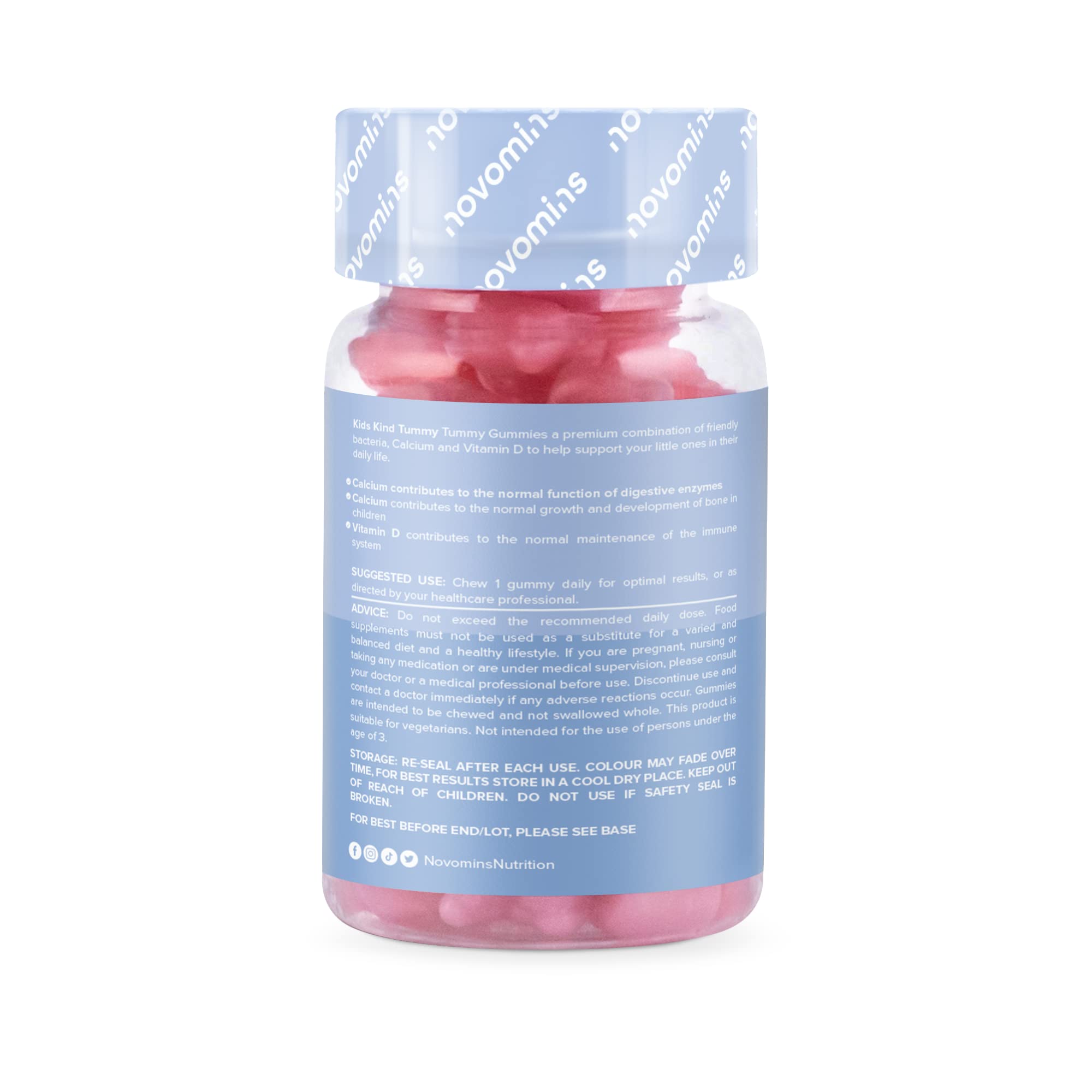 Kids Probiotic Gummies – Probiotics for Children – Kids Kind Tummy Gummies novominsUS supplements