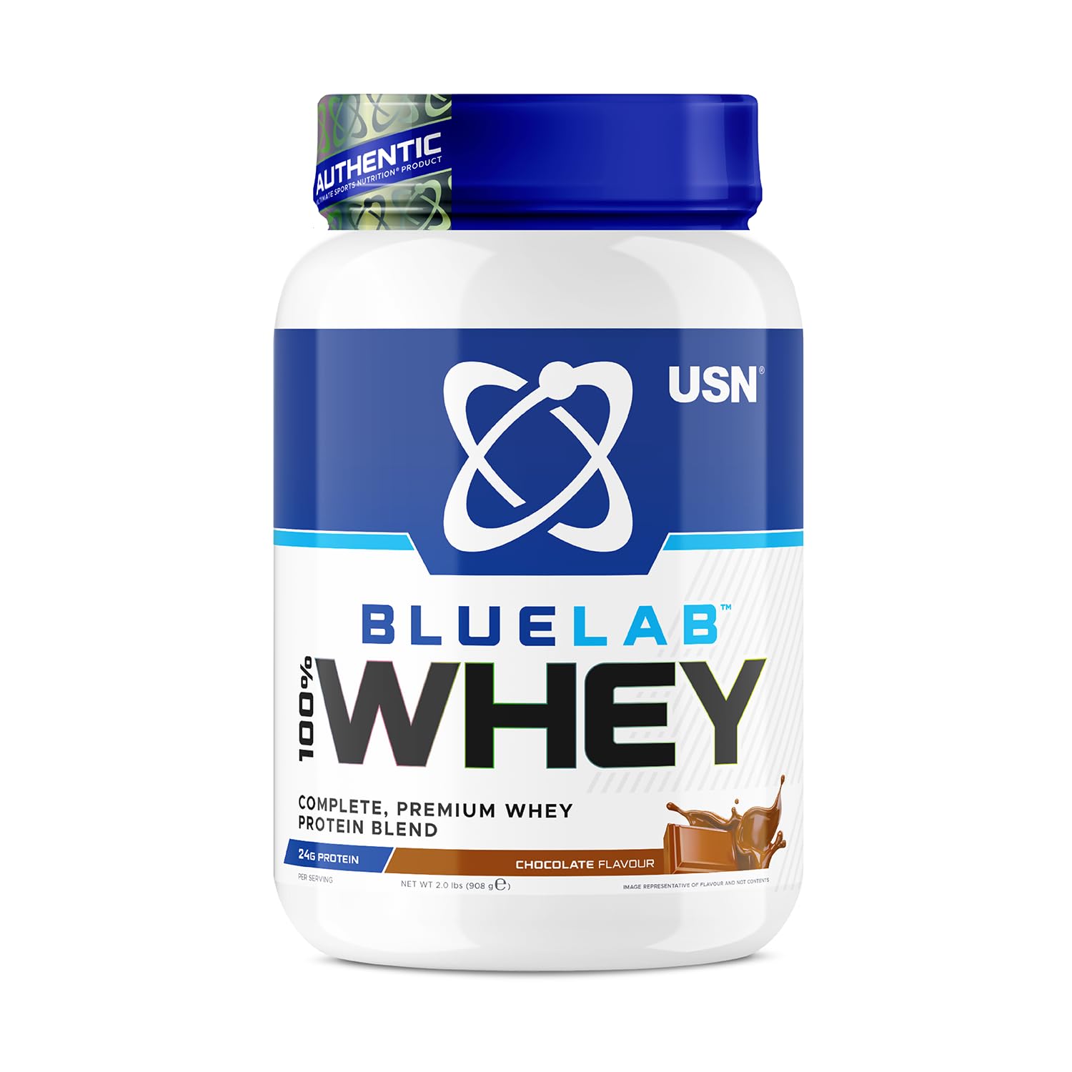 USN Blue Lab Whey Protein Powder: Chocolate - Whey Protein 2kg - Post-Workout USNAu supplements