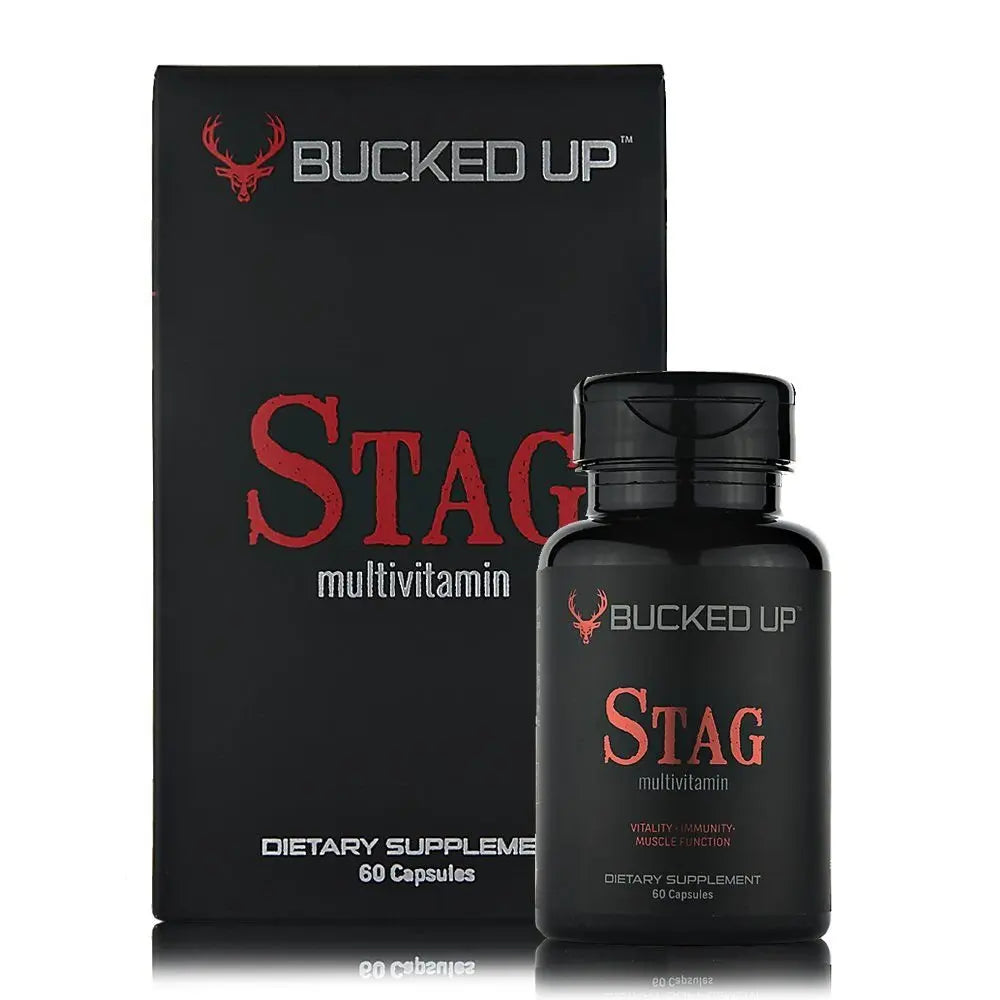 Stag Multivitamin - Men - Full Spectrum Vitamin Formula - Vitality, Immunity and Muscle Function (60 Capsules) Bucked UpAu supplements