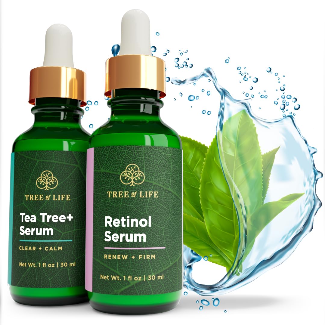 Tree of Life Retinol Serum & Tea Tree Serum for Face - Skin Care Duo Tree of Life BeautyUS supplements