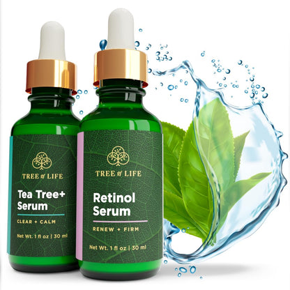 Tree of Life Retinol Serum & Tea Tree Serum for Face - Skin Care Duo Tree of Life BeautyUS supplements