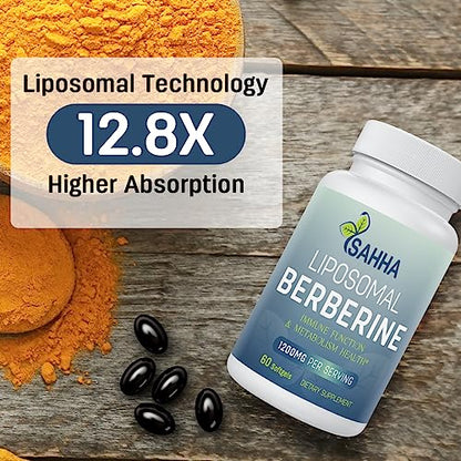 Sahha Advanced Liposomal Berberine 1200mg - Maximized Absorption for Optimal Results SahhaUS supplements