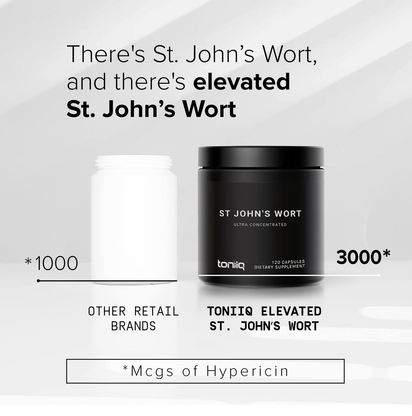 1,000mg Ultra High Strength St. John's Wort Capsules (Non-GMO) - 7X Concentrated ToniiqUS supplements