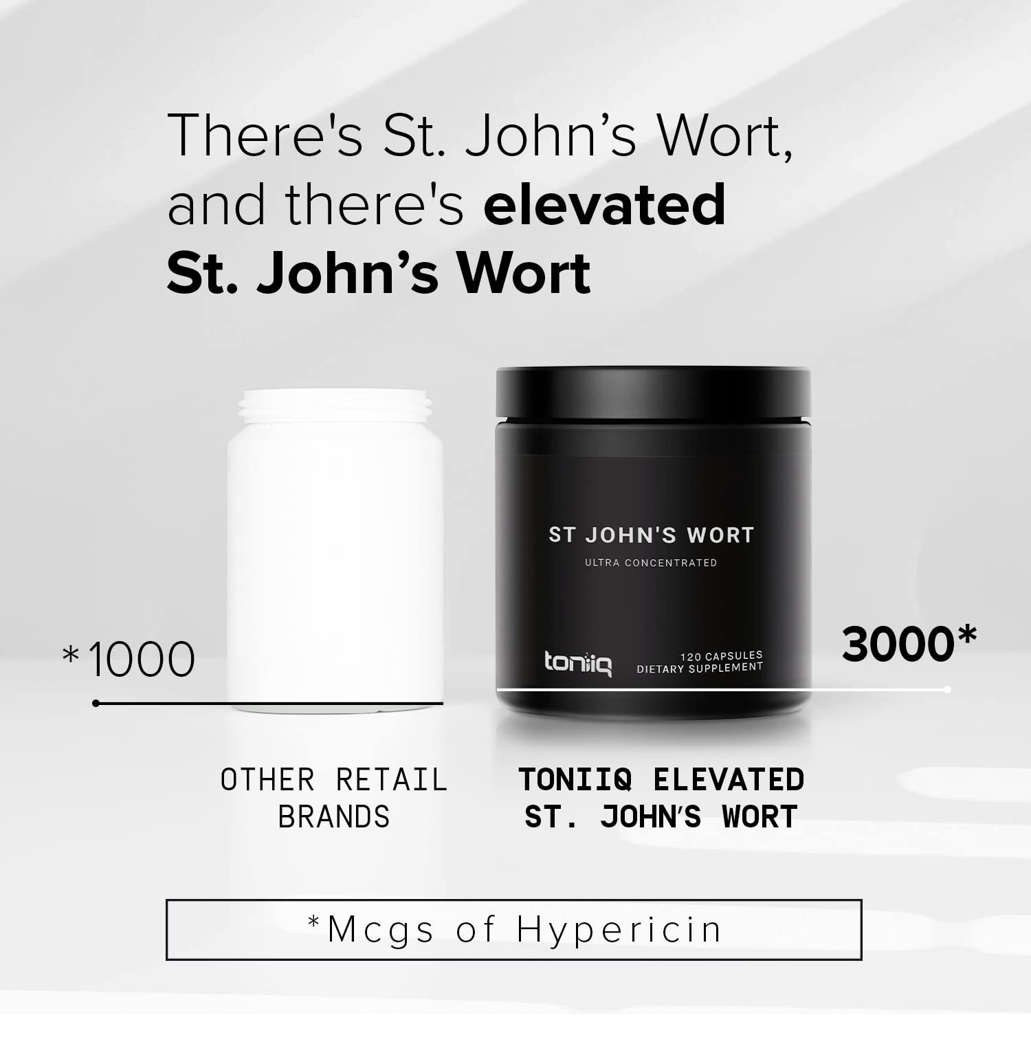 1,000mg Ultra High Strength St. John's Wort Capsules (Non-GMO) - 7X Concentrated ToniiqUS supplements