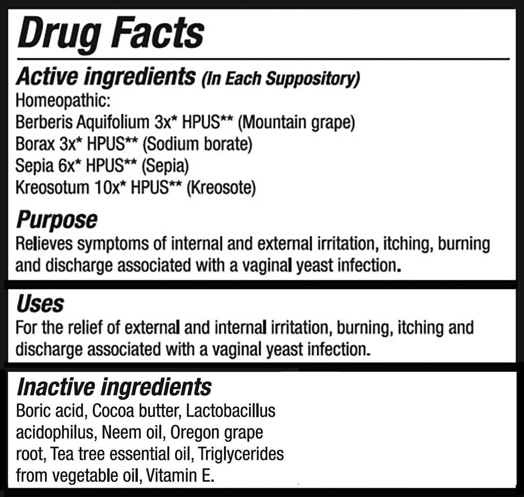 Vitanica Yeast Arrest, Homeopathic Vaginal Suppositories, for Yeast Infection Symptoms VitanicaAu supplements