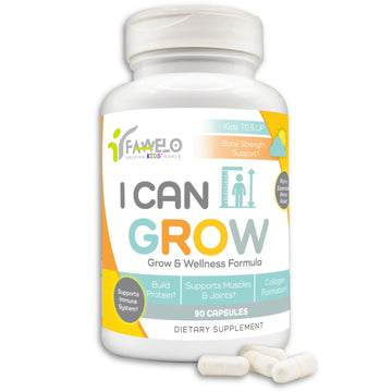 Fawelo I Can Grow Day-Time for Kids 10+ & Teens | Growth & Development Support with L-Arginine, Colostrum, Calcium, D3, Magnesium, Zinc | FaweloAu supplements