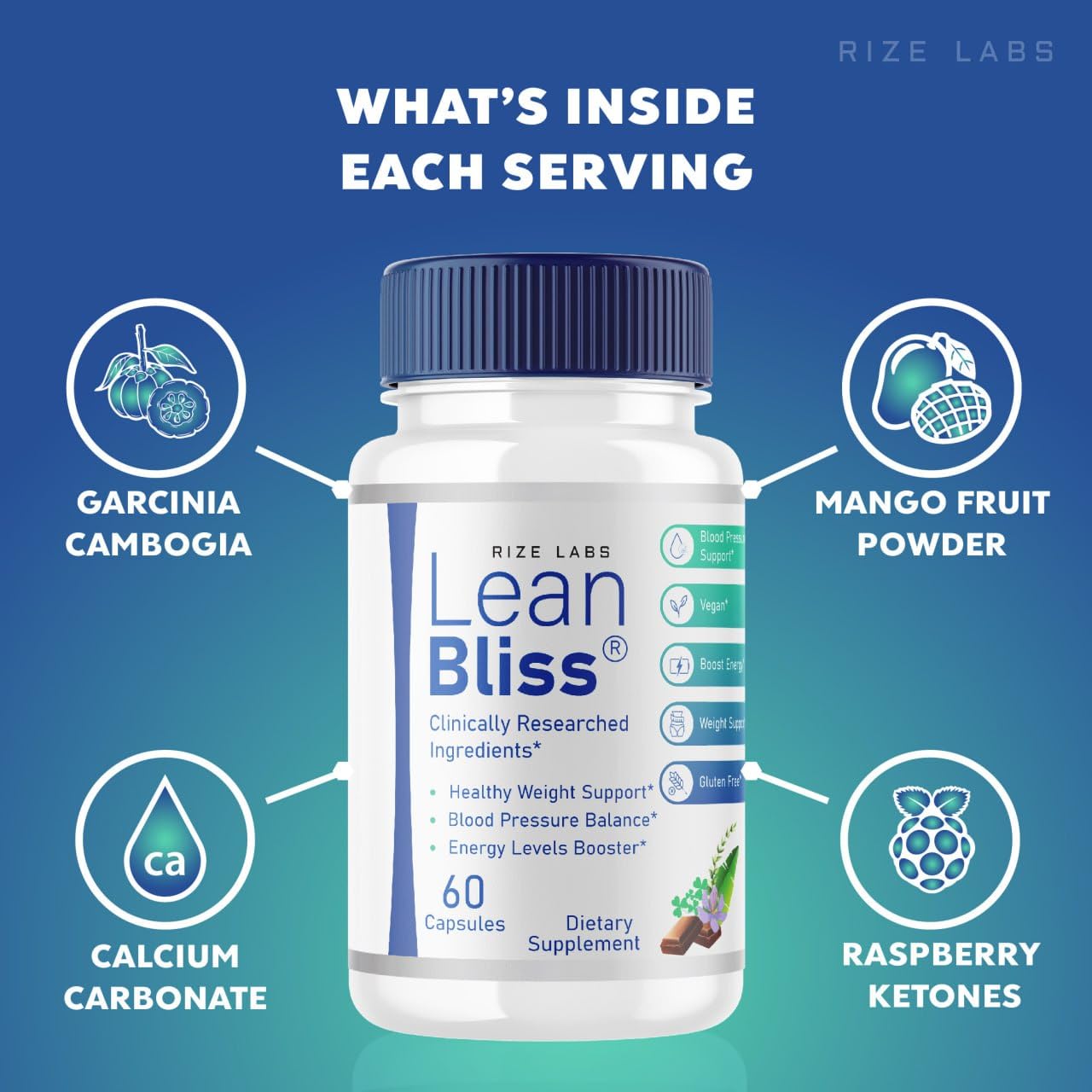 (3 Pack) Lean Bliss Weight Loss Pills, Lean Bliss Fat Burning Formula, LeanBliss Advanced rize labsAu supplements