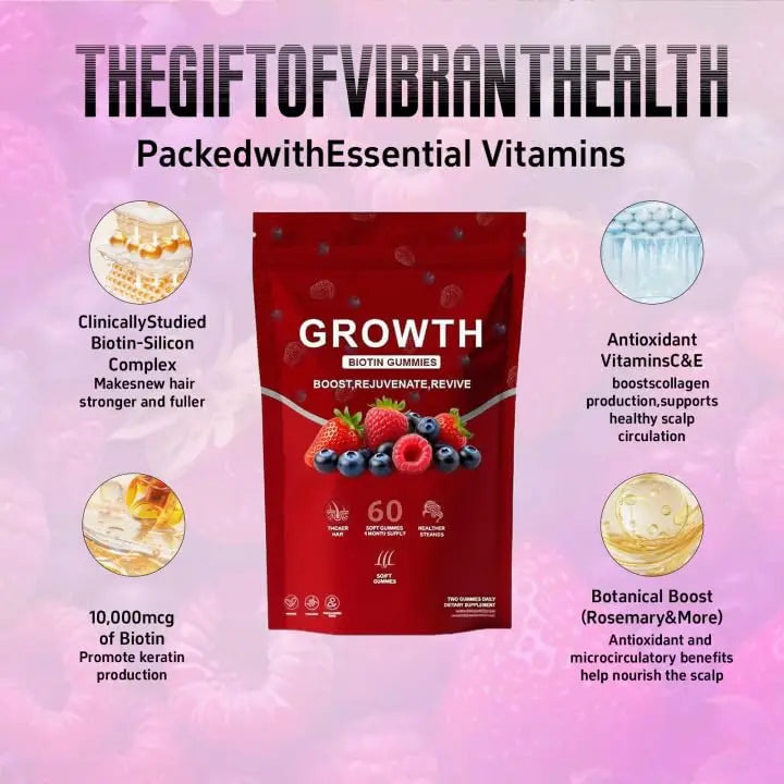 BDQBDQ Lumin Hair Growth Gummies, Infused with Biotin, Vitamins, and Botanical Extracts to Support Healthy Hair Growth and Strength BDQBDQAu supplements