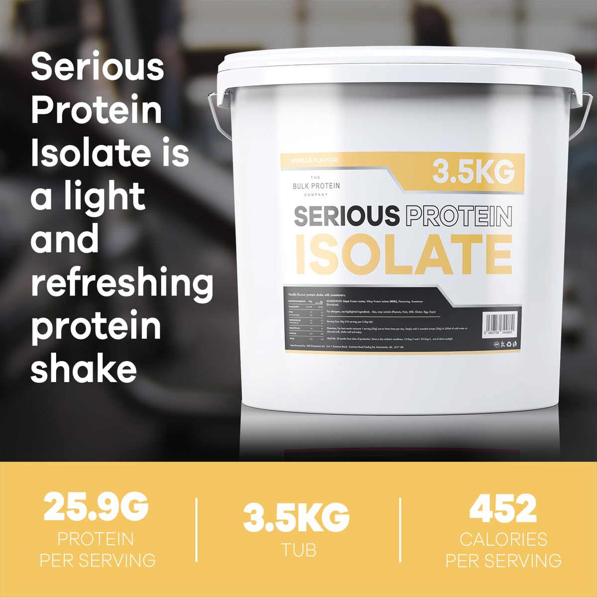 The Bulk Protein Company, Serious Protein Isolate – 3.5kg – Whey Protein Iso The Bulk Protein CompanyAu supplements