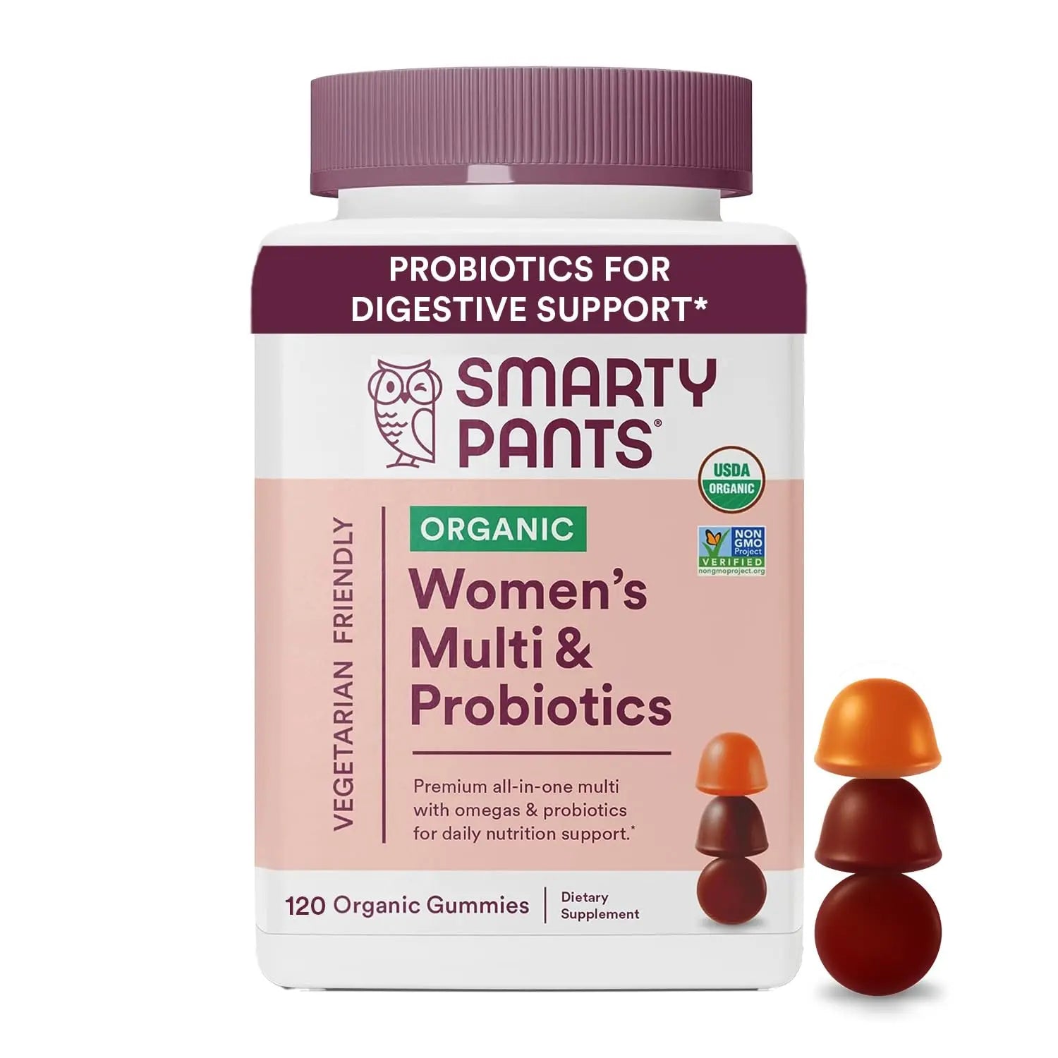 SmartyPants Organic Women's and Toddler Multivitamin Gummies with Probiotics, Omega 3, Vitamins D3, B12, C, A, K, Zinc and More SmartyPantsAu supplements