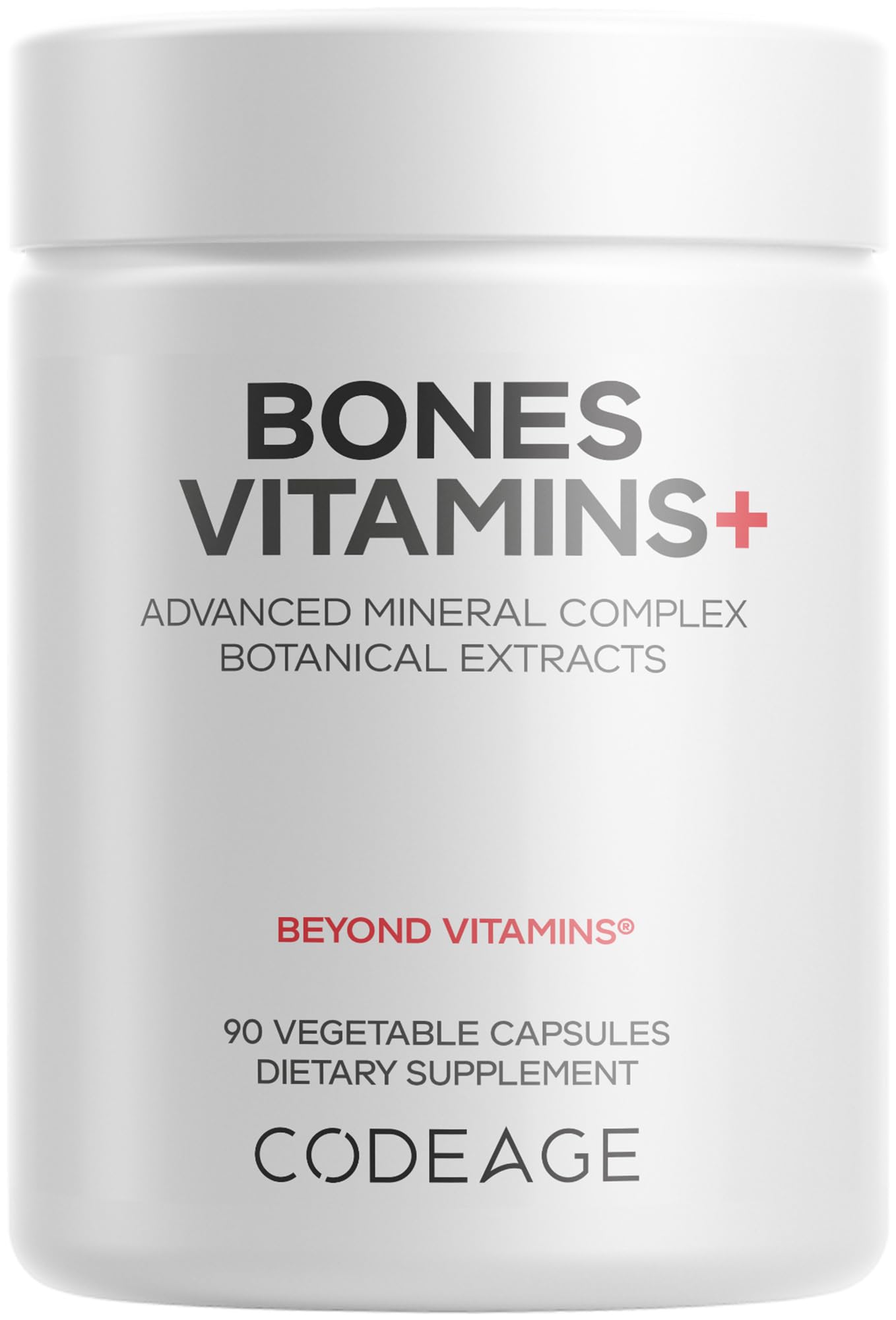 Codeage Bones Vitamins+ - Vitamin D3 & K2, Vitamin C, Calcium, Magnesium, Zinc, Hesperidin, L-Lysine, Manganese, Bamboo, Horsetail, Cissus, Boron, Trans-Resveratrol, Non-GMO Supplement - 90 Capsules CodeageAu supplements