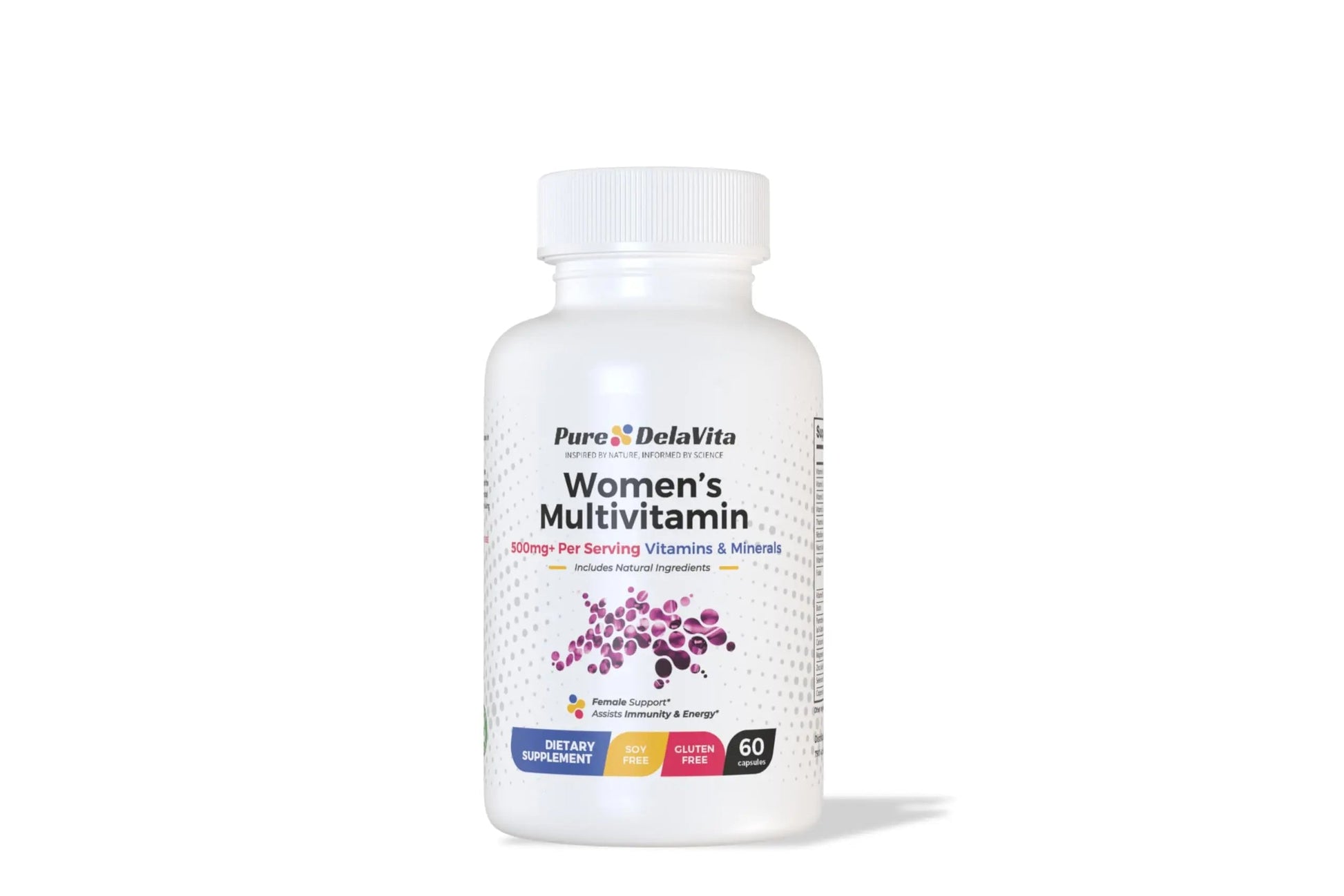 Pure DelaVita Women's Multivitamin | Daily Immune, Energy & Hormonal Support | 500mg+ Vitamins & Minerals | Natural Herbal Blend | Pure DelaVitaAu supplements